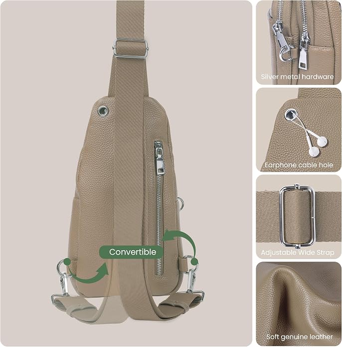 befen Genuine Leather Small Sling Bag - Image 6