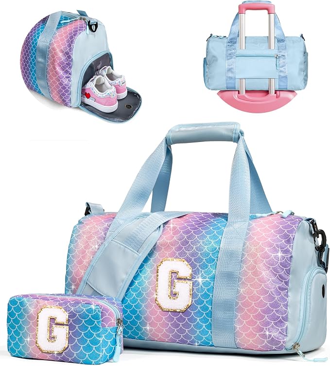 Gifts for 4 5 6 7 8 9 10 Year Old Girls-Girl Gym Bag by Vogewood