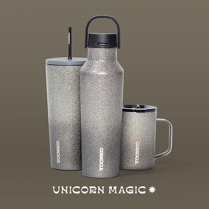 Corkcicle Cold Cup Insulated Tumbler with Straw - Keeps Drinks Cold for 12 Hours - Triple-Insulated Stainless Steel - Leak-Resistant Lid - Summer Drinkware Gift - 24 oz - Unicorn Magic - Image 8