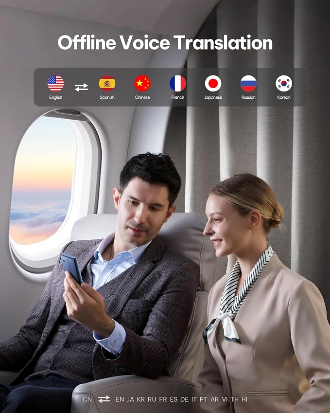 iFLYTEK AI Language Translator Device — 60 Languages, Real-Time Split-Screen & - Image 8