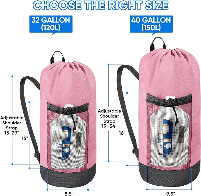 BALEINE 120L Laundry Bag Backpack, 900D Oxford Fabric Large Travel Laundry Bags - Image 2