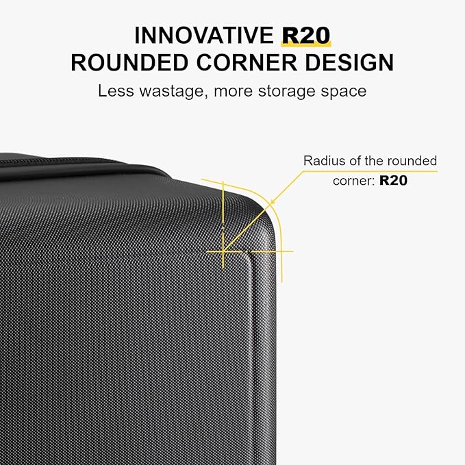 LEVEL8 Luggage Sets 3 Piece, 20 Inch Carry on, 24&28 Checked Hardshell - Image 5