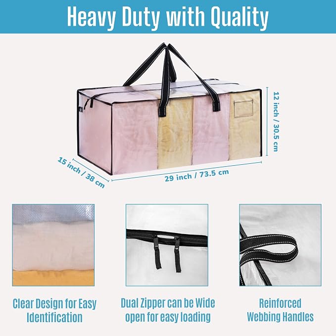 VENO 2 Pack Moving Bags Extra Large Storage Bags - Image 3
