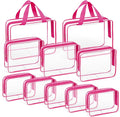 TISRATOK 10 PCS Clear Travel Makeup Toiletry Bag, Plastic PVC Cosmetic TSA by TISRATOK