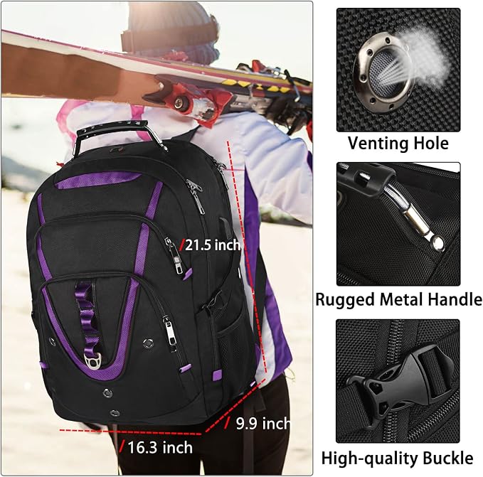 18.4 inch Travel Backpack Men Women, 55-60L Extra Large Laptop Backpack RFID - Image 6