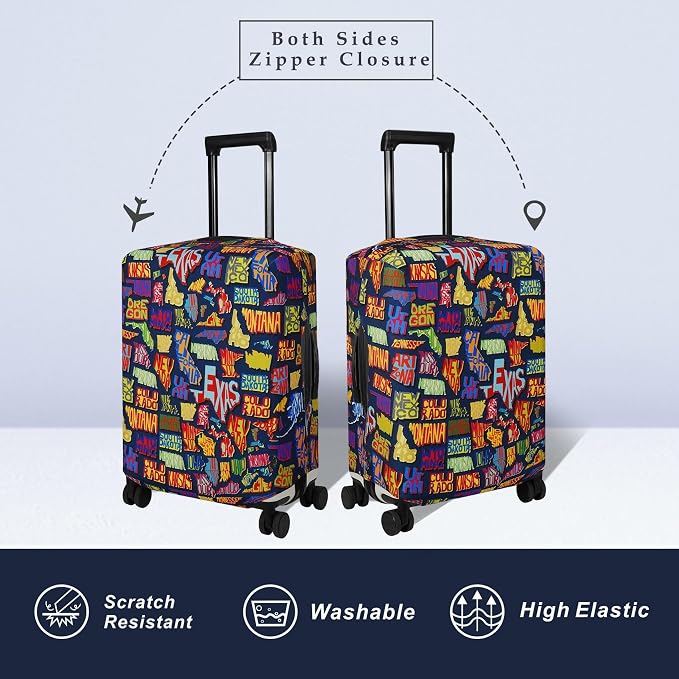 Explore Land Travel Luggage Cover Suitcase Protector Fits 23-26 Inch Case - Image 2