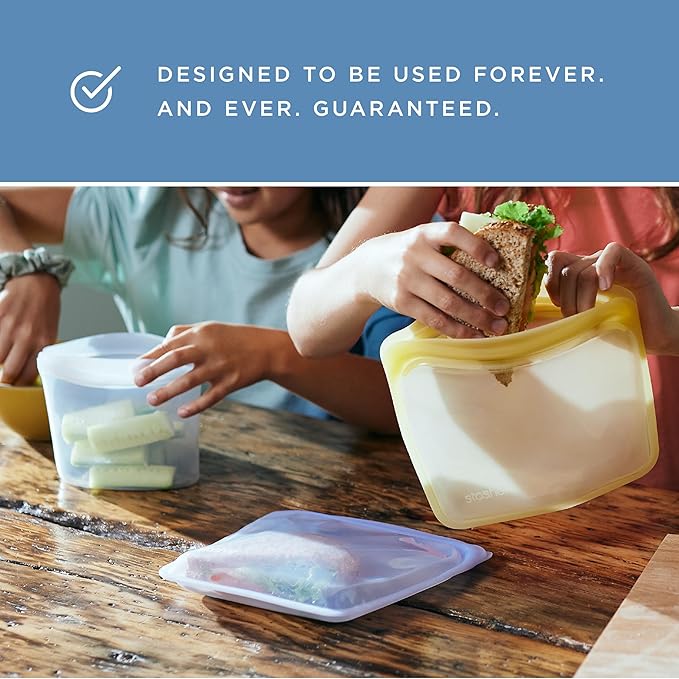 Stasher Premium Silicone Reusable Food Storage Pocket Bags, Lunch Bag, Travel - Image 9