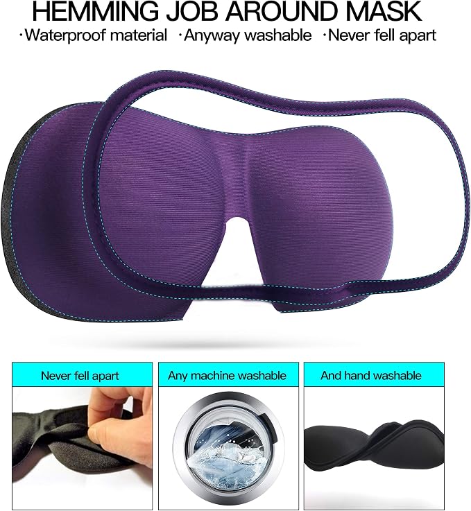 3D Eye mask for Sleeping, Machine Washable, Sleep Mask for Women, Blinder - Image 5