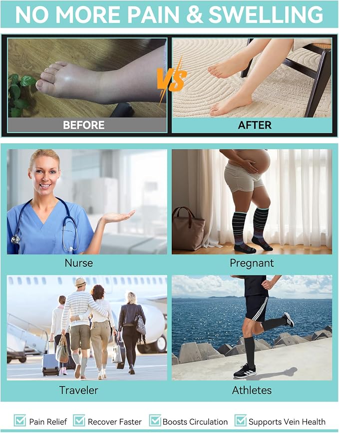 HAPIU Merino Wool Soft Compression Socks - Image 3