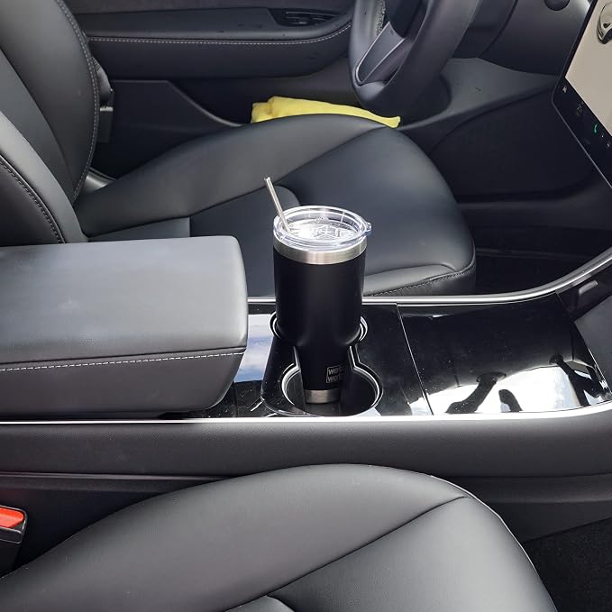 WETOWETO 20oz Tumbler, Stainless Steel Vacuum Insulated Coffee Tumbler Cup, Double Wall Powder Coated Leak-proof Travel Coffee Mug Cup (Black, 1 Pack) - Image 6