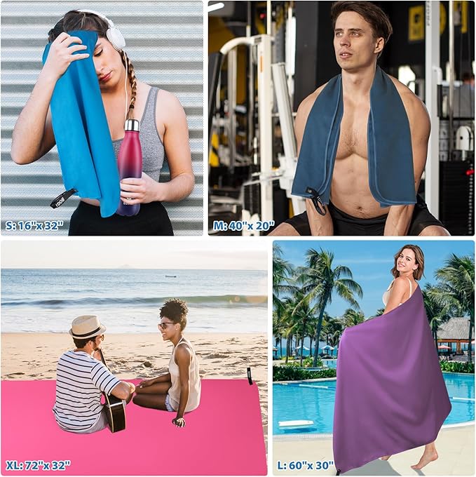BOGI Microfiber Travel Sports Towel-Quick Dry, Soft Lightweight, Compact - Image 9