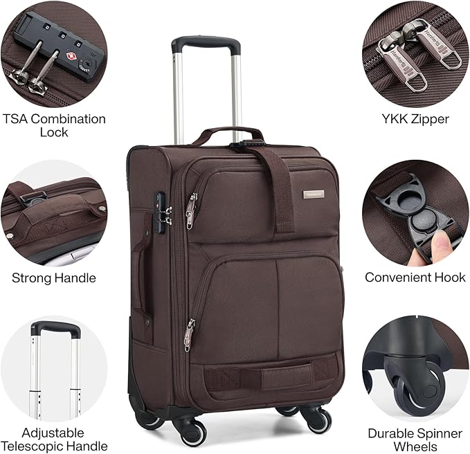 Hanke 28 Inch Softside Expandable Luggage - Image 4
