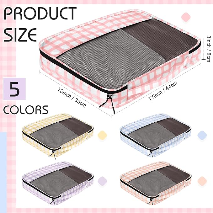 5 Pcs Packing Cubes for Suitcase Large Travel Cubes Carry on Luggage Organizer - Image 2