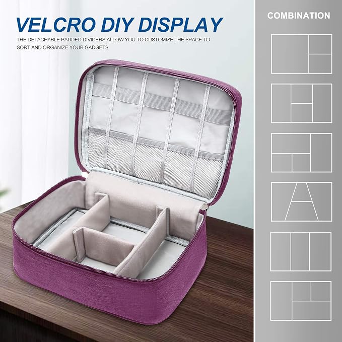 VOCUS Electronics Organizer Travel Cable Organizer Bag - Image 4
