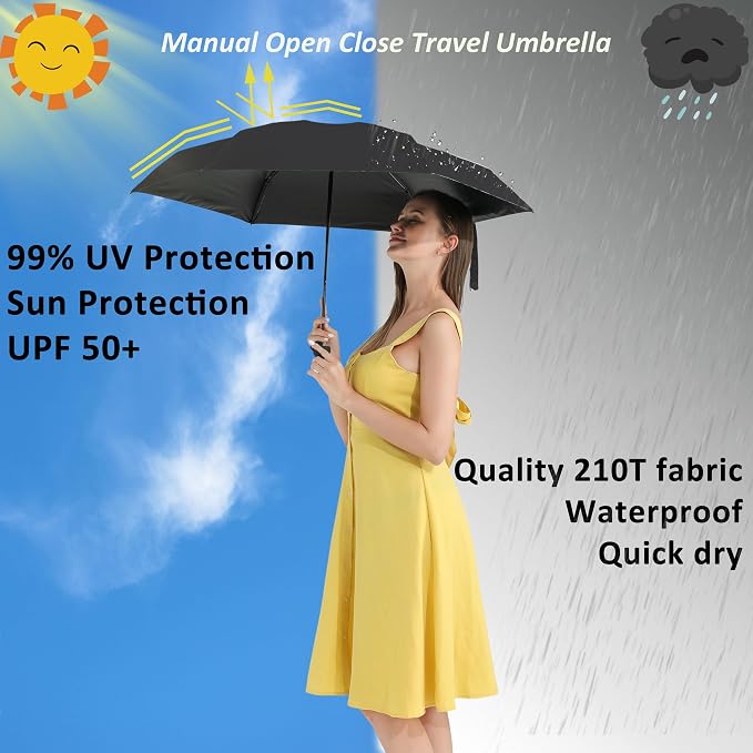 BAODINI Travel Mini Umbrella for Purse - Image 2