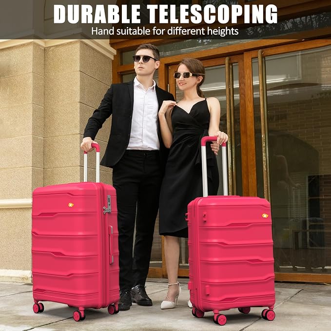 28 Inch Luggage with Spinner Wheels, Large Hard Shell Suitcase, Lightweight PP - Image 3