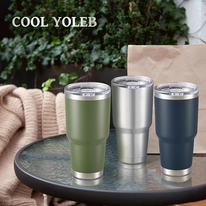 30 oz Tumbler with Lid Stainless Steel Tumblers Bulk Vacuum Insulated Cup Reusable Powder Coated Travel Mug Double Wall Leak Proof Cups Keep Cold Drinks for 12 Hours Stainless, Set of 12 - Image 6