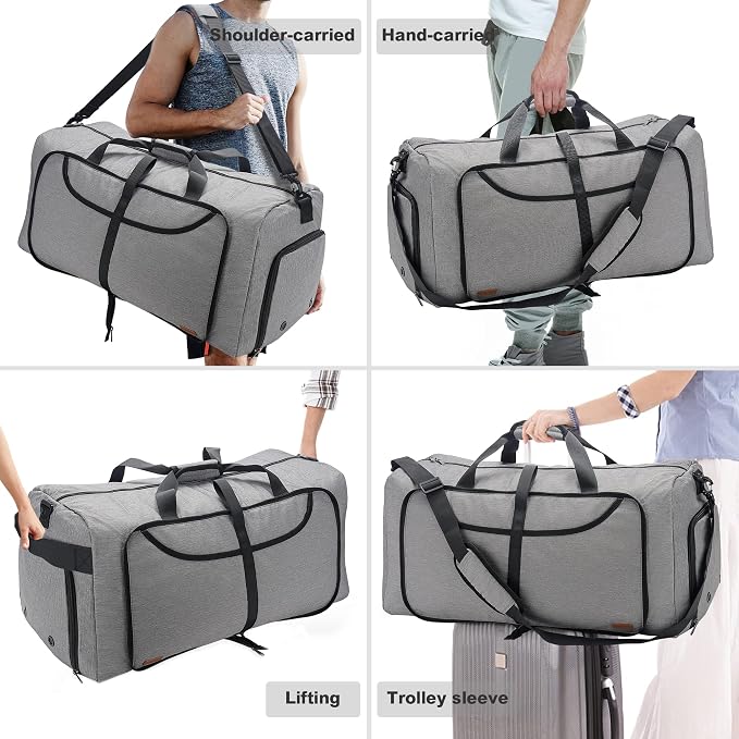 100L Duffle Bag for Travel, Large Foldable Waterproof Travel Duffel Bags - Image 6