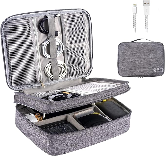 Electronics Organizer, OrgaWise Electronic Accessories Bag Travel Cable by OrgaWise