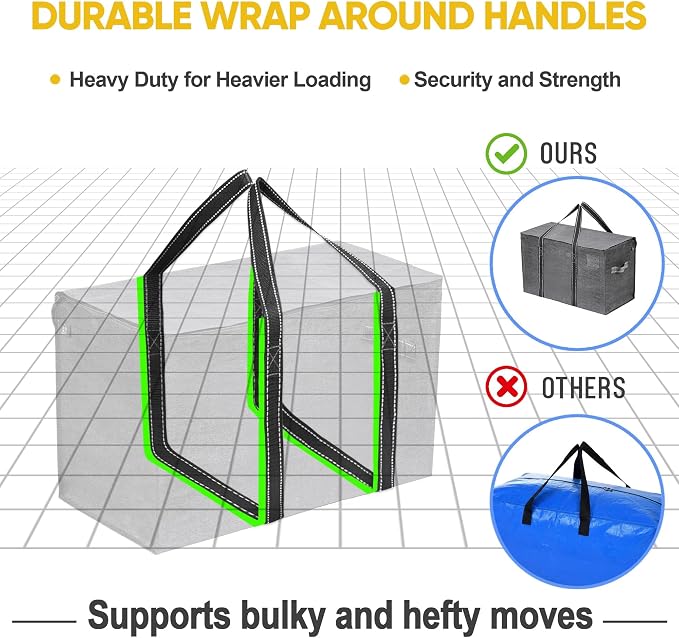 VENO 4 Pack Moving Bags, Heavy Duty, Moving Boxes Alternative, Packing Storage - Image 5
