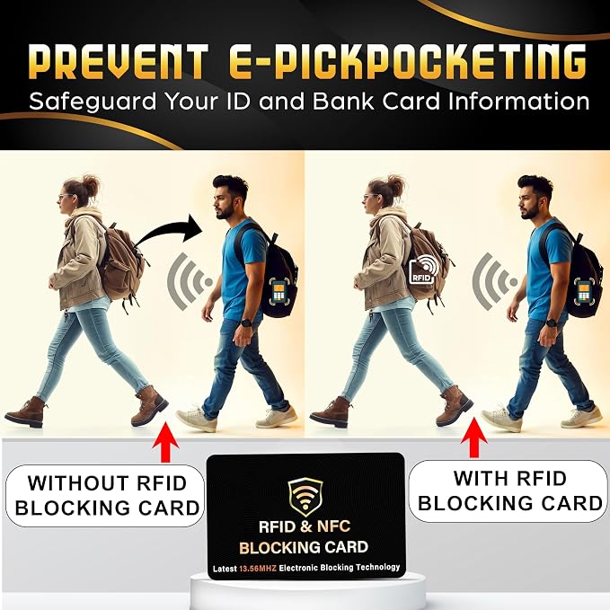 SaiTech IT 2 Pack RFID Blocking Card, One Card Protects Entire Wallet Purse - Image 3
