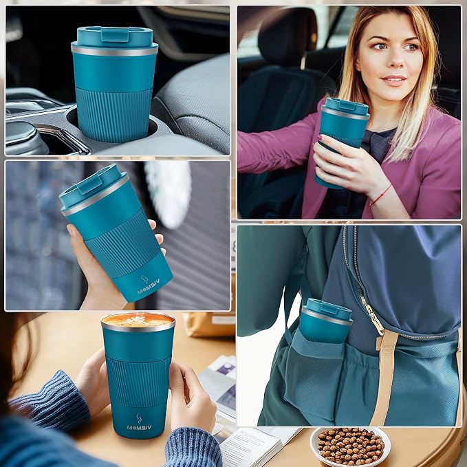MOMSIV 17oz Travel Mug, Insulated Coffee Cup with Leakproof Lid, Vacuum Stainless Steel Double Walled Reusable Tumbler for Hot and Cold Water Coffee and Tea In Travel and Car - Image 7