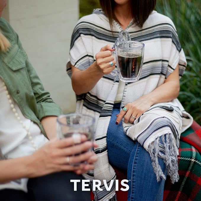 Tervis Clear & Colorful Tabletop Made in USA Double Walled Insulated Tumbler Travel Cup Keeps Drinks Cold & Hot, 16oz Mug, River Rock - Image 9