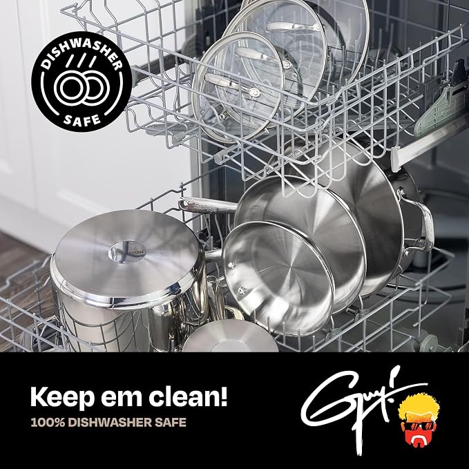 Guy Fieri's Flavortown 10-Piece Stainless Steel Cookware Set - Image 7