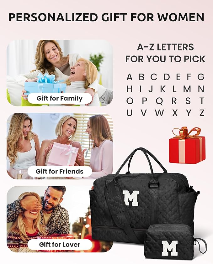 Gifts for Teen Girls-Initial Duffle Bag - Image 7