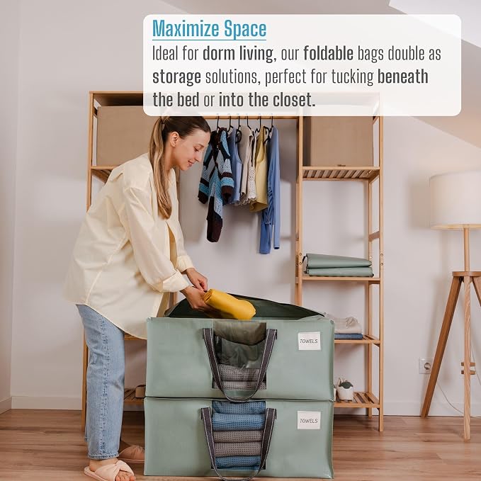 VENO 10 Pack Moving Bags for College, Heavy-Duty Storage Totes, Moving Boxes - Image 4