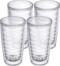 Homestead Choice 16oz Insulated Tumblers Plastic Keeps Drinks Cold & Hot, 4pack Double Walled Clear Insulated Drinking Glasses Cup, BPA-Free, Reusable, Camping, Travel, Kitchen, Party by HomesteadChoice