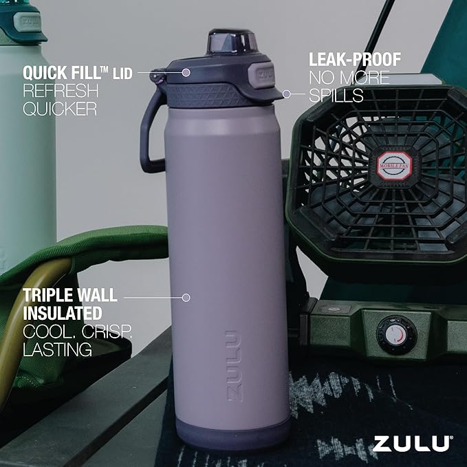 ZULU Powerfill Pro 32oz Stainless Steel Water Bottle - Image 3