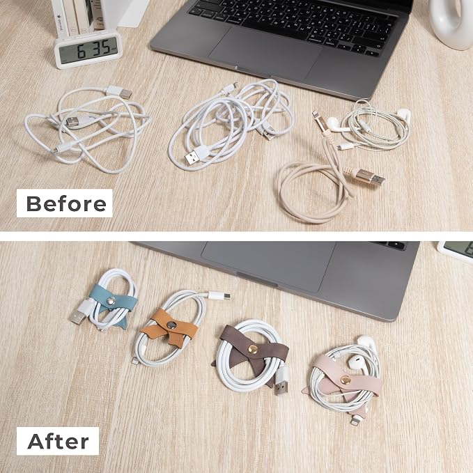 SenseAGE 5 Pack Cord Organizer, Bow Cord Keeper, Cable Organizer USB Holder - Image 3