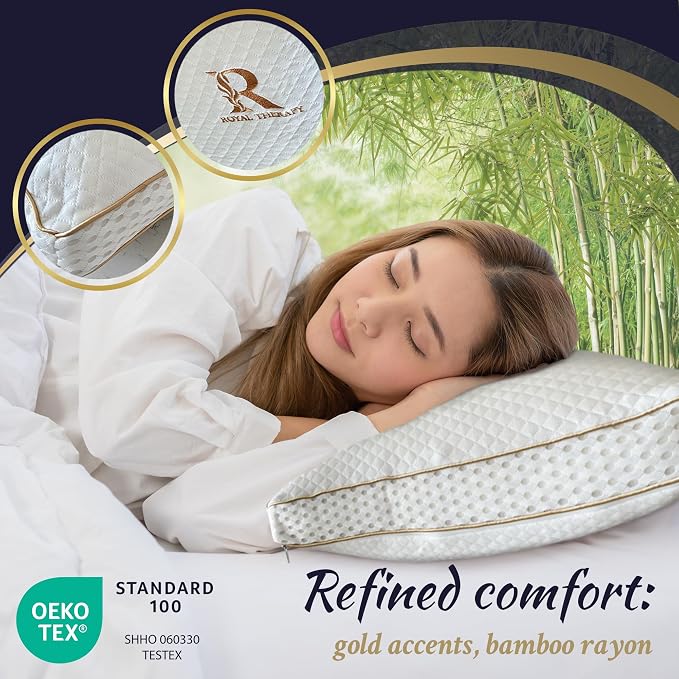 Royal Therapy King Memory Foam Pillow, Adjustable Shredded Odor-Free Pillow - Image 5