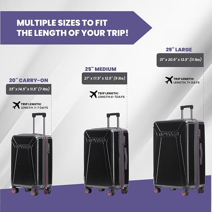 Spyder Traverse 25 Inch Medium Expandable Hardside Upright Suitcase - Image 7
