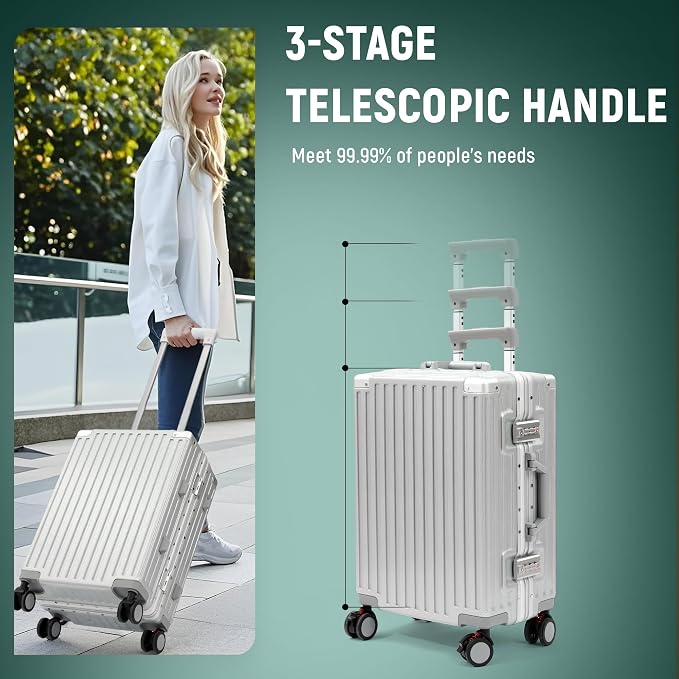 UrbanExporer 24 Inch Check In Hardside Zipperless Luggage - Image 4