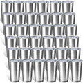 Sieral 36 Pack Stainless Steel Tumblers Bulk with Lids Double Wall Vacuum Insulated Coffee Cups Blank leakproof Powder Coated Tumblers for Engraving Wedding Graduation Party Favors(20 oz,Silver) by Sieral