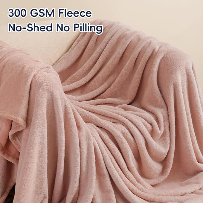 PHF Ultra Soft Fleece Blanket King Size, No Shed No Pilling Luxury Plush Cozy - Image 3