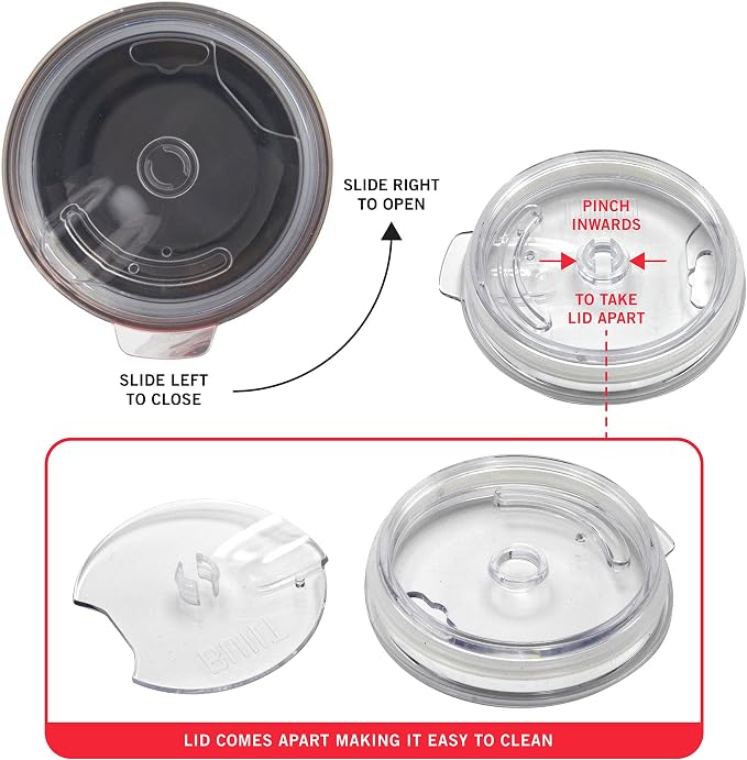 Built 20 Ounce Double Wall Vacuum Sealed Stainless Steel Coffee and Water Tumbler Easy to Clean Tritan Lid with Rotating Splash Guard, Storm Gray,5286360 (Pack of 9) - Image 3