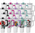 sweet grain 40 oz Sublimation Tumbler with Handle and Straw(20 Pack) Stainless Steel Double Wall Vacuum Insulated Travel Mug Cup Tumblers Bulk Sublimation Blank - 5 Colors by sweetgrain