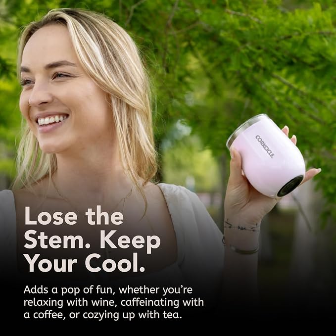 Corkcicle Stemless Wine Tumbler - Keeps Drinks Cold for 6 Hours - Triple-Insulated Stainless Steel - Non-Slip Base - Summer Drinkware Gift - Keeps Drinks Ice Cold - 12 oz - Dragonfly - Image 6