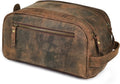 LEATHER VILLAGE Premium Leather Toiletry Travel Pouch by LeatherVillage