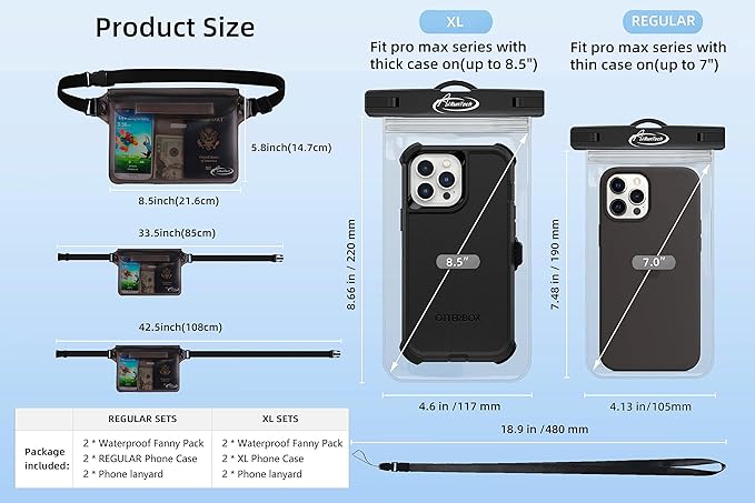 AiRunTech Waterproof Phone Pouch, Cruise Essentials 4-Piece Set, Beach Vacation - Image 6