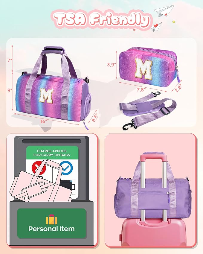 6 7 8 9 10 Year Old Girls Birthday Gift-Girl Gym Bag - Image 3