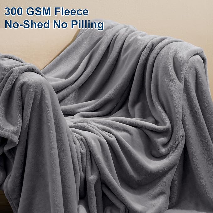 PHF Ultra Soft Fleece Blanket King Size, No Shed No Pilling Luxury Plush Cozy - Image 3