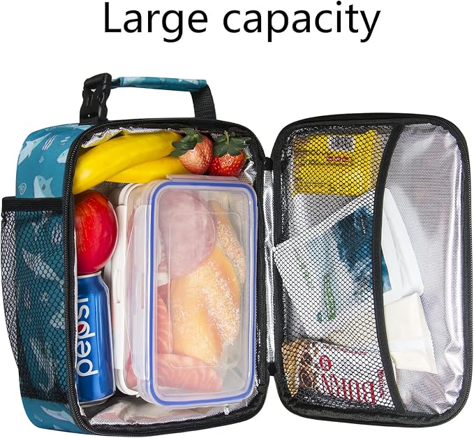 Hap Tim Lunch Box, Insulated Lunch Bag, Reusable Lunchbox Cooler Bag Shark - Image 4