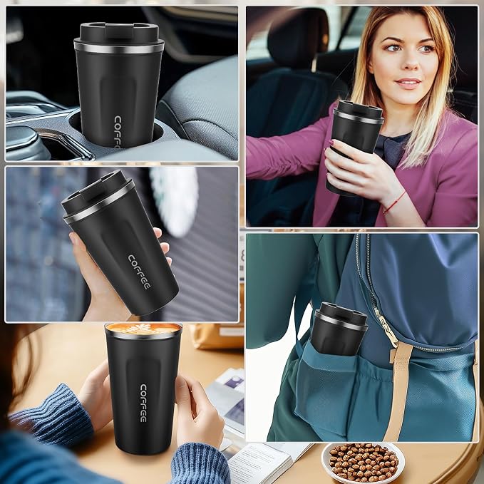 MOMSIV 17oz Travel Mug, Insulated Coffee Cup with Leakproof Lid, Vacuum Stainless Steel Double Walled Reusable Tumbler for Hot and Cold Water Coffee and Tea In Travel and Car - Image 5