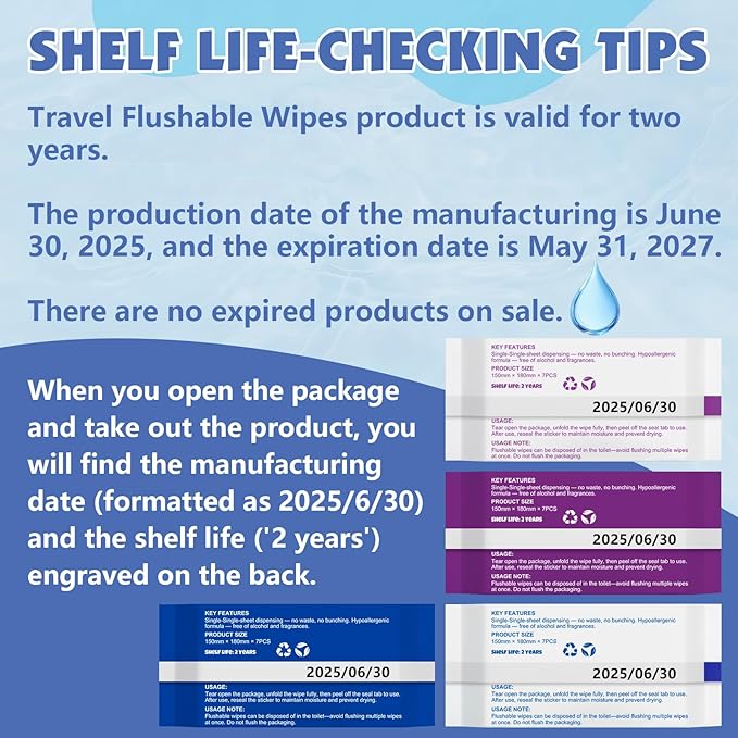 72 PackTravel Flushable Wipes - Image 2