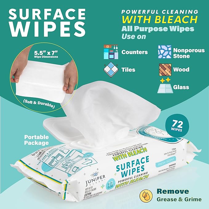6 Pack Surface Cleaning Wipes - Image 2
