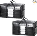 TAILI Extra Large Moving Bags, 2 Pack Black Heavy Duty Totes by TAILI